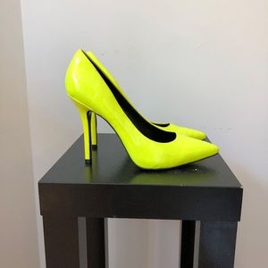 Neon Green Fergie Shoes Heels